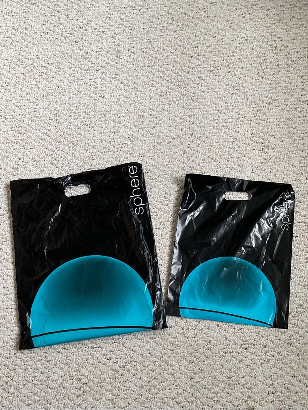 Set of 2 Black & Teal Sphere Logo Shopping Bags Las Vegas phish